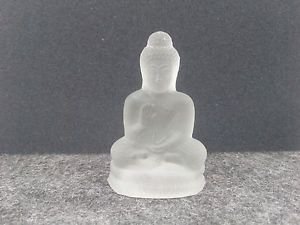 3 New Beautiful Glass Made Blessing Buddha Statue Sculpture Rare Statue
