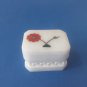 Jewelry Trinket Box Floral White Marble Jali+ inlay work Square Shape 2"x1.5x1