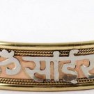 Men Style Om Sairam Openable Brown Copper Half Kada Kada For Men And Women+ SHIP
