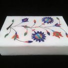 6"x4"x1" Marble Ring Jewelry Box Floral Design Inlay work Art Free Shipping1