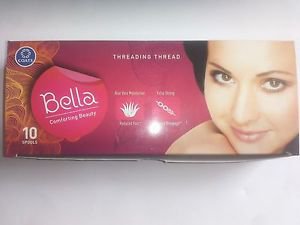 10xSpool Bella Eyebrow  Face Facial Cotton Threading Threads Facial hair Remover