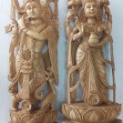 12" WOODEN KRISHNA STATUE RELIGION STATUE RADHAKRISHNA STATUE FREE SHIPPING $$$$