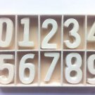 Wooden Number Templates set of 10 Height of 4 cm inch number 5 pics