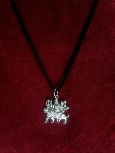 Mata Maa Ambe Amba Durga Sherawali Pendant With 18" inch black thread Free Shipp