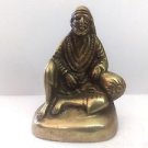 SAI BABA IDOL IN SOLID BRASS HINDU RELIGION SCLUPTURE DECOR GIFT FIGURINE