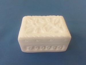 3"x2x1.5inch White Marble Carving work Rectangle Shape jewelry box,trinket box