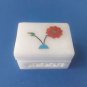 Floral White Marble Jali+ inlay work jewelry box,trinket box Store ring,earrings
