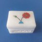 Floral White Marble Jali+ inlay work jewelry box,trinket box Store ring,earrings