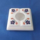 Square Marble floral inlay work Ashtray Cigar Cigarette Ash Man Gift Free Shipp