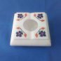 Square Marble floral inlay work Ashtray Cigar Cigarette Ash Man Gift Free Shipp