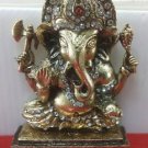 Brass Ganesha Statue Hindu God Puja Idol Ganesh Home Decor Art Free Shipping $$$