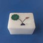 Jewelry Box Rare Handicraft White Marble Flora inlay work Home Decor Free Shipp1