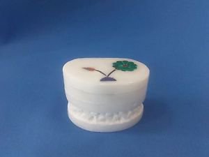 Marble Jewelry Ring Box Cabinet Inlay + Jali Work 2"x1.5x1 Inch Size Free Shipp1