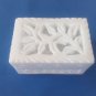 3"x2x1.5inch White Marble Carving work Square Shape jewelry box,trinket box gift
