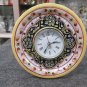 5" White Marble Table Watch Jaipur Hand Carfted Floral Art Home Decor Gifts