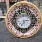 5" White Marble Table Watch Jaipur Hand Carfted Floral Art Home Decor Gifts