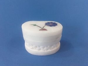 Home Decor Floral White Marble Jali+ inlay work jewelry box,trinket box+Shipping