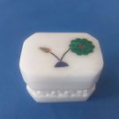 GorgeousFloral White Marble Jali+ inlay work jewelry box,trinket box Store rings