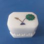 GorgeousFloral White Marble Jali+ inlay work jewelry box,trinket box Store rings
