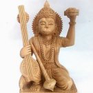 6" HANUMAN STATUE Hindu Monkey God HIGH QUALITY Kadam wood Hand Carved Rare