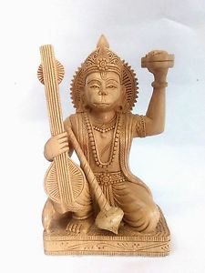 6" HANUMAN STATUE Hindu Monkey God HIGH QUALITY Kadam wood Hand Carved Rare