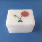 Awesom White Marble inlay work Square Shape jewelry box,trinket box + Free Shipp