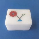 Unique White Marble inlay work Square Shape jewelry box,trinket box + Free Shipp