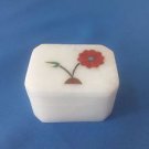 Delicate White Marble inlay work jewelry box,trinket box for rings earrings Etc.