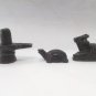 set of 3 black shivling nandi turtle Handcarving Sculpture Indian god pooja+Ship