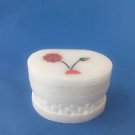 Super Gifts Floral White Marble Jali+ inlay work 2"x1.5x1 trinket box +Shipping