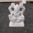 4" White Marble Goddess Laxmi Statue Wealth & Beauty Art Traditional Deco Gifts1