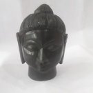 2.5 Black Marble Buddha head statue Handmade white stoneart and crafts homedecor