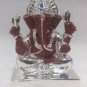 Good Looking Silver Plated Lord Ganpati 2"Hindu God Puja Idol Ganesh Home Decor