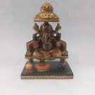9 Hand Painted Beautiful Looking 6" Idol Lord of Success WoodenGanesh HomeDecor