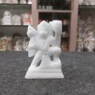 4" White Marble Sculpture Hanuman Hindus Religious Bajrangbal​i Art Handmade