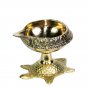 2 Brass Diya Diyas Oil Lamps Kuber Vastu Diya with Tortoise stand 1.5 inch