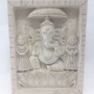 10x8" Inch Sevan Wood Hand Carved Hanging Ganesh Siddhi and Riddhi Home Decore