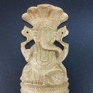 6" Wooden sheshnag Ganesh Statue Elephant Hindu Lord India Ganpati+Free Ship
