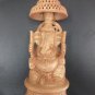 9" Wooden GANESH Statue Hand Carved Hindu Elephant God India Lord+Free Shipping1