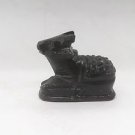 HANDCRAFTED BLACK MARBLE NANDI IDOL BEAUTIFUL HANDMADE STATUE FREE SHIPPING