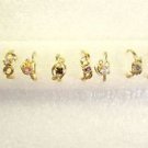 Indian Women Bollywood Fashion 10 Gold Plated Ring All Size Crystal Rings Lot