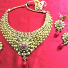 Indian Ethnic Bollywood Party Fashion Jewelry Gold Plated  Necklace Set USK 058