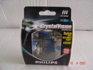 PHILIPS HALOGEN BULB CRYSTAL VISION H1 / H3 / H4 MYR 400