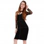 Long lace sleeve peplum O neck sexy lace dress plus size elegant  work bodycon Women dress WB009010
