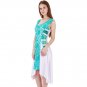 light blue lace white chiffon patchwork Asymmel daily casual work office party club dress WB009087