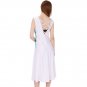 light blue lace white chiffon patchwork Asymmel daily casual work office party club dress WB009087