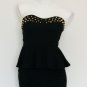 Women Formal Strapless Rivet Mini Club Sexy Female Dresses Tunic Clothing Clubwear W203253B