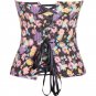 Sexy Strapless Floral Printed Corset Top Overbust Korsett For Women W580860