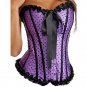 Purple Women Steampunk Corset Lace Up Boned Bustier Waist Corsets Waist Cincher W580870A
