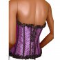 Purple Women Steampunk Corset Lace Up Boned Bustier Waist Corsets Waist Cincher W580870A
